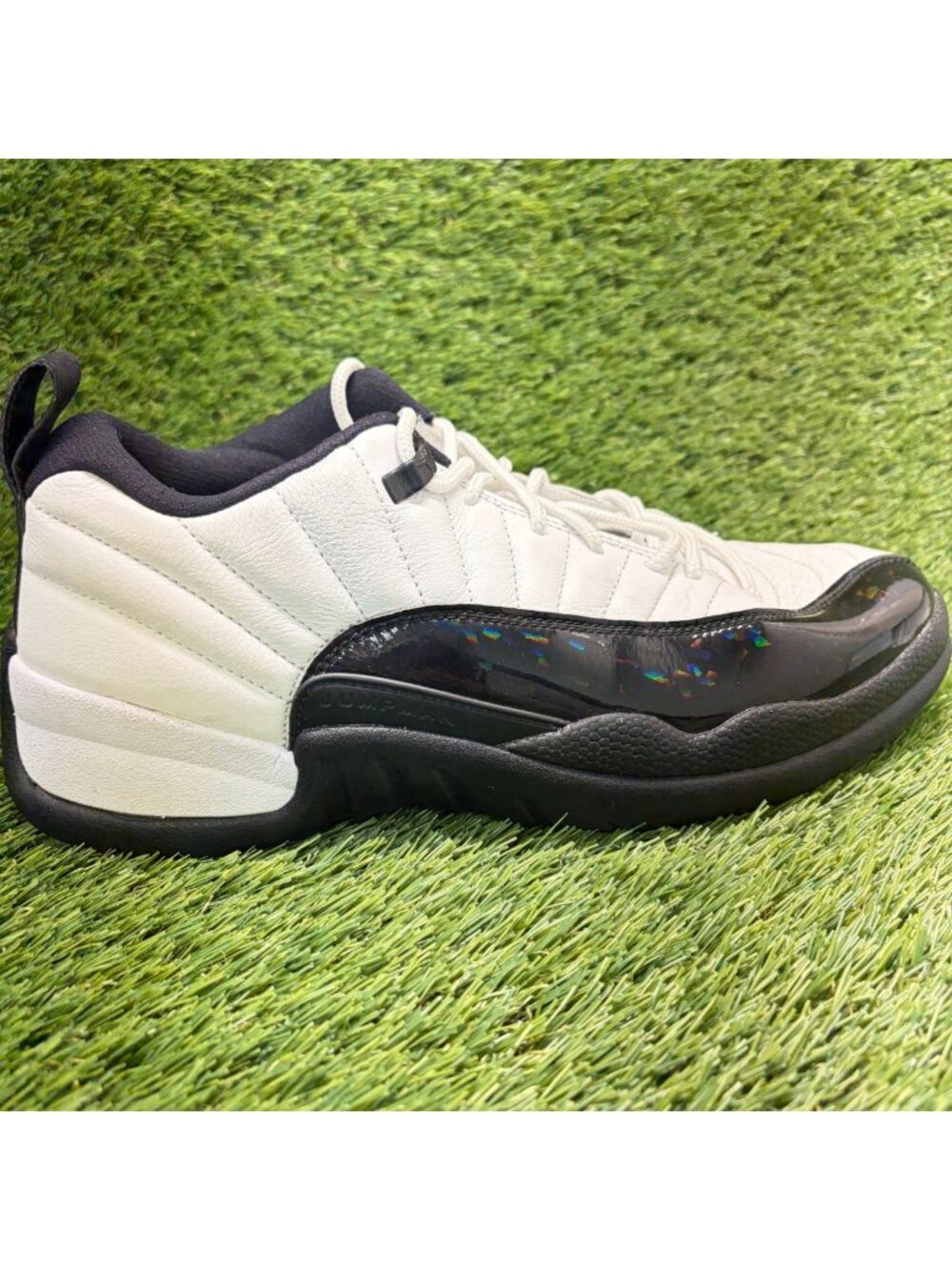Nike Air Jordan 12 Retro Low Mens Size 10.5 White Black Athletic Shoes Sneakers